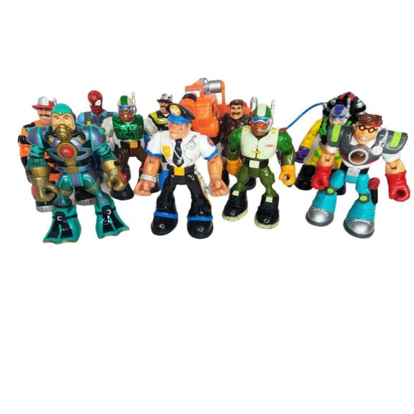 Fisher Price Mattel Rescue Heroes Action Figure 10 pc Lot 1997-2001 - Picture 1 of 9